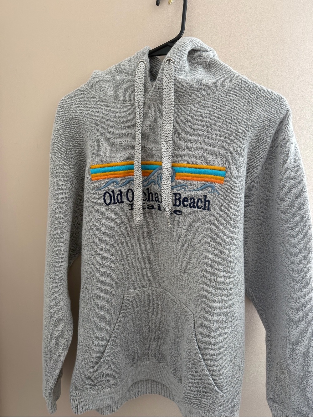 Old Orchard Beach Maine Embroidered Gray Hoodie Sweatshirt